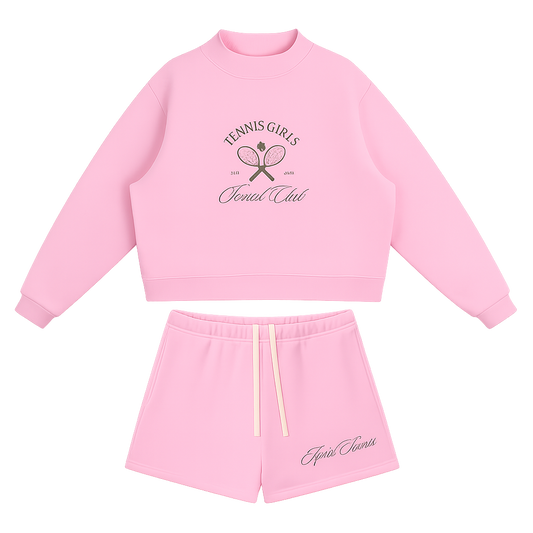 Tennis Girls Social Club Après Tennis Set — Blush Pink