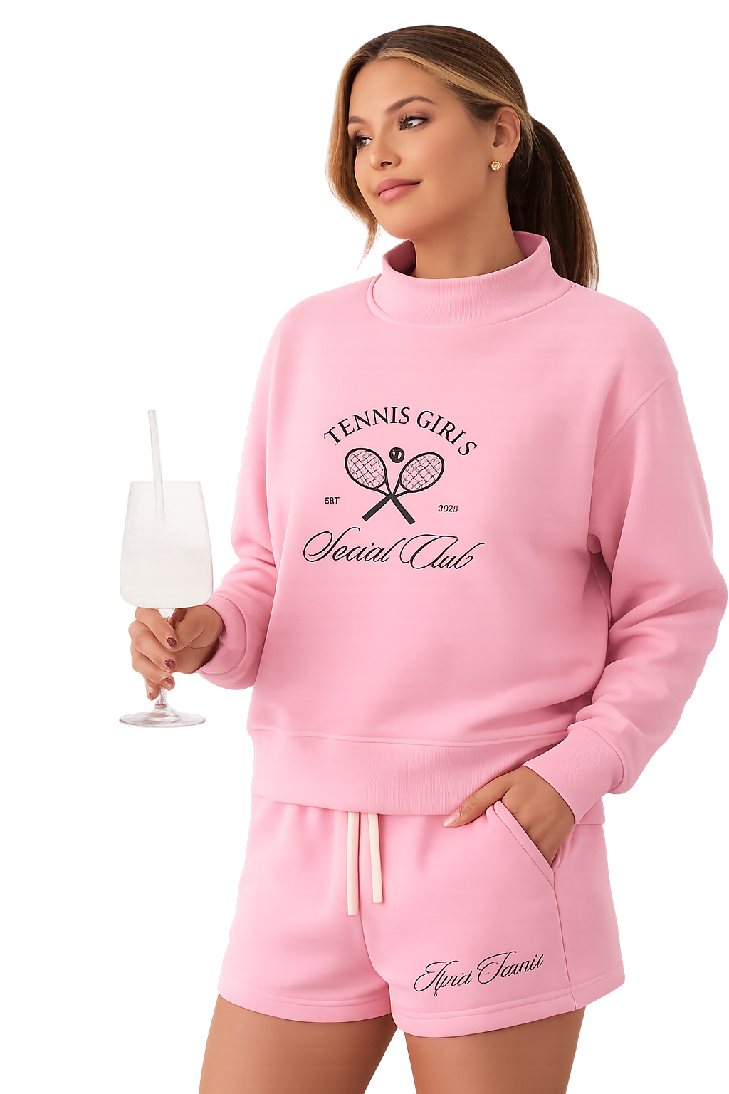 Tennis Girls Social Club Après Tennis Set — Blush Pink