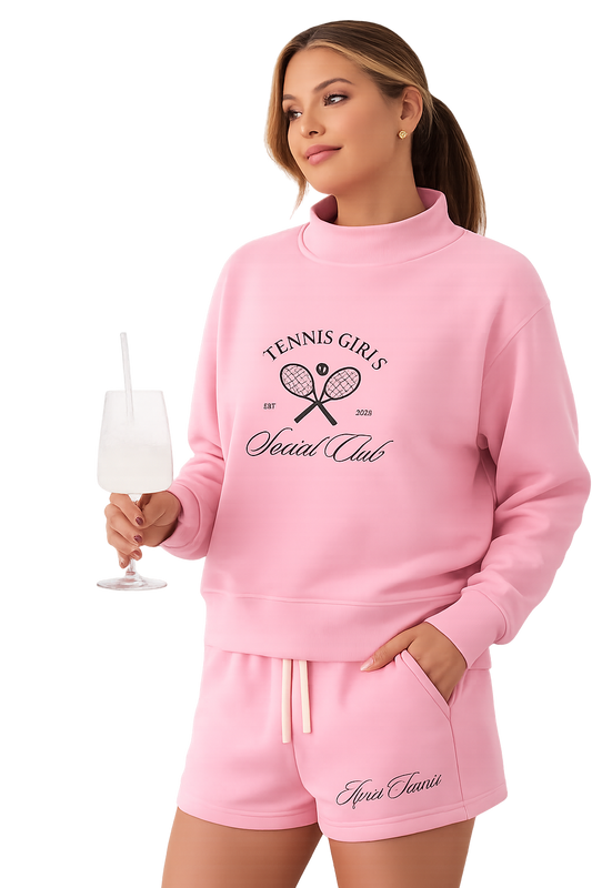 Tennis Girls Social Club Après Tennis Set — Blush Pink