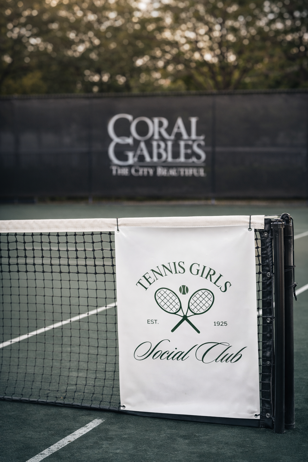 Tennis Girls Social Club branded event display